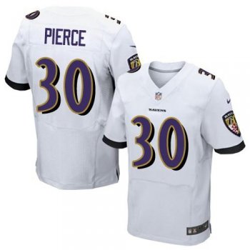 Nike Baltimore Ravens #30 Bernard Pierce White Men's Stitched NFL Elite Jersey