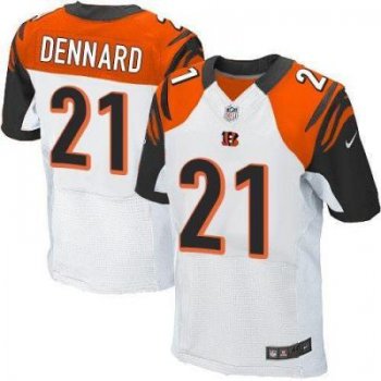 Nike Cincinnati Bengals 21 Darqueze Dennard White Men's Stitched Elite NFL Jerseys