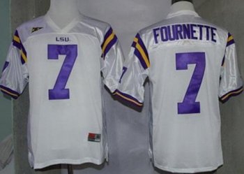 LSU Tigers 7 Leonard Fournette White NCAA Football Jerseys