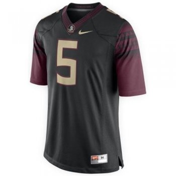 Florida State Seminoles #5 Jameis Winston Black Stitched NCAA Limited Jersey