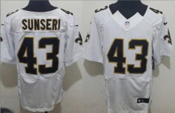 Nike New Orleans Saints 43 Vinnie Sunseri White Elite NFL Jerseys