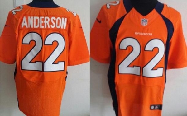 Nike Denver Broncos 22 CJ Anderson Orange Elite NFL Jersey