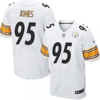 Nike Pittsburgh Steelers 95 Jarvis Jones White Elite NFL Jersey