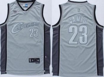 Cleveland Cavaliers #23 LeBron James Full Grey Limited NBA Jerseys