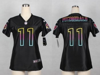 Women Nike Arizona Cardinals #11 Larry Fitzgerald Black Fashion NFL Jerseys