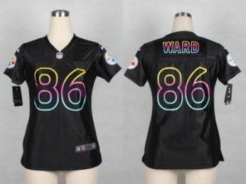 Women Nike Pittsburgh Steelers #86 Hines Ward Black Fashion NFL Jerseys