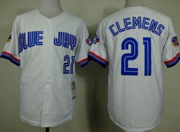 Toronto Blue Jays #21 Roger Clemens 1997 Throwback MLB Jerseys