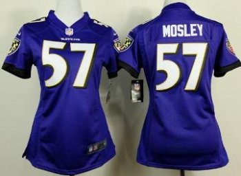 Women Nike Baltimore Ravens #57 C.J. Mosley Purple Stitched NFL Jersey