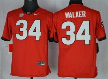 Youth Georgia Bulldogs #34 Herschel Walker Red Stitched NCAA Jersey