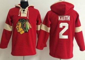 Chicago Blackhawks #2 Duncan Keith Red Pullover NHL Hoodie