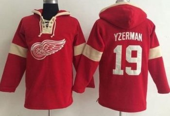 Detroit Red Wings 19 Steve Yzerman Red Pullover NHL Hoodie