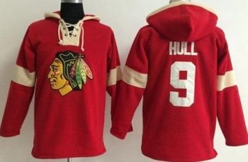 Chicago Blackhawks #9 Bobby Hull Red Pullover NHL Hoodie