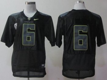 Oregon Ducks #6 Charles Nelson Black Combat Stitched NCAA Jersey