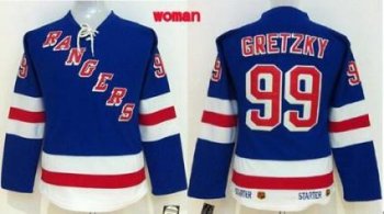 Women's New York Rangers #99 Wayne Gretzky Blue Home Stitched NHL Jersey