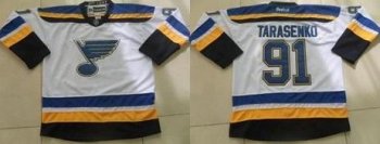 St. Louis Blues #91 Vladimir Tarasenko White Stitched NHL Jersey