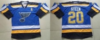 St. Louis Blues #20 Alexander Steen Light Blue Home Stitched NHL Jersey