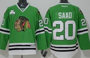 Chicago Blackhawks #20 Brandon Saad Green Stitched NHL Jersey