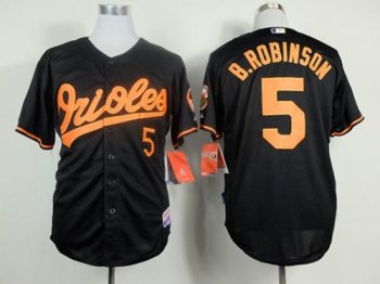 Baltimore Orioles #5 Brooks Robinson Black Cool Base Stitched Baseball Jersey