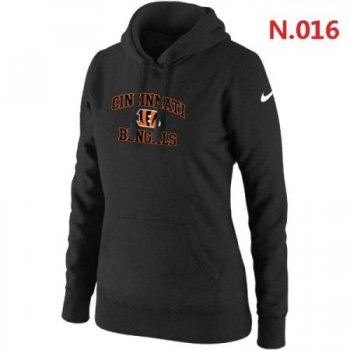 Cincinnati Bengals Women's Nike Heart & Soul Pullover Hoodie Black