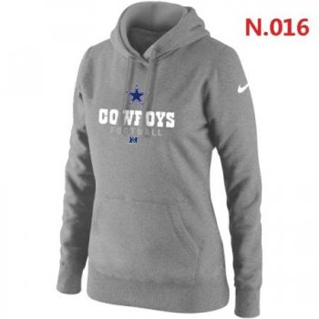 Dallas cowboys Women's Nike Critical Victory Pullover Hoodie Light grey