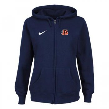 Cincinnati Bengals Ladies Tailgater Full Zip Hoodie - Blue