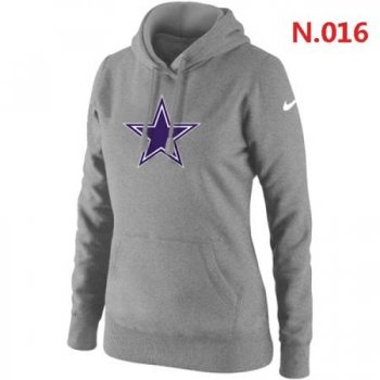 Dallas cowboys Women's Nike Club Rewind Pullover Hoodie ?C Light grey