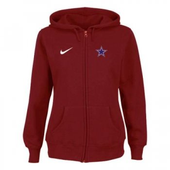 Dallas cowboys Ladies Tailgater Full Zip Hoodie - Red