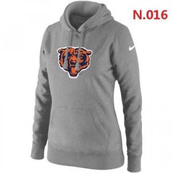 Chicago Bears Women's Nike Club Rewind Pullover Hoodie ?C Light grey 2