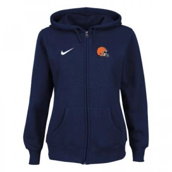 Cleveland Browns Ladies Tailgater Full Zip Hoodie - Blue