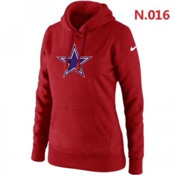 Dallas cowboys Women's Nike Club Rewind Pullover Hoodie ?C Red