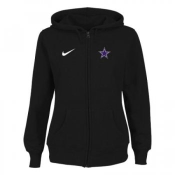 Dallas cowboys Ladies Tailgater Full Zip Hoodie - Black