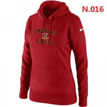 Cincinnati Bengals Women's Nike Heart & Soul Pullover Hoodie Red