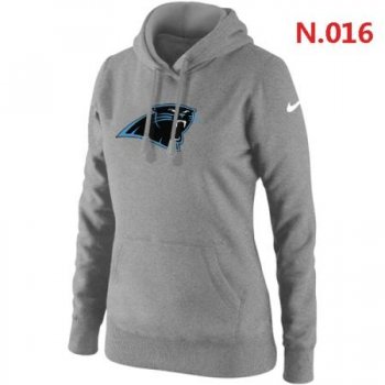 Carolina Panthers Women's Nike Club Rewind Pullover Hoodie ?C Light grey