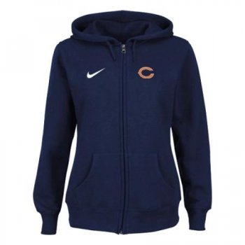 Chicago Bears Ladies Tailgater Full Zip Hoodie - Blue