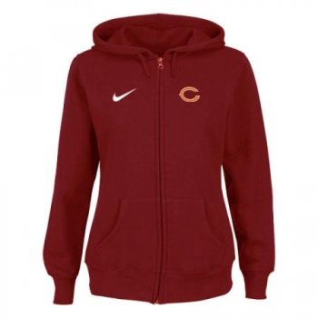 Chicago Bears Ladies Tailgater Full Zip Hoodie - Red