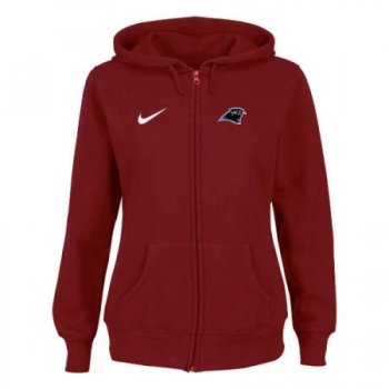 Carolina Panthers Ladies Tailgater Full Zip Hoodie - Red