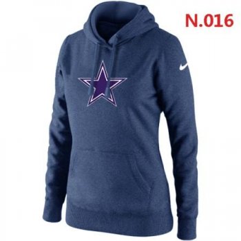 Dallas cowboys Women's Nike Club Rewind Pullover Hoodie ?C Dark blue