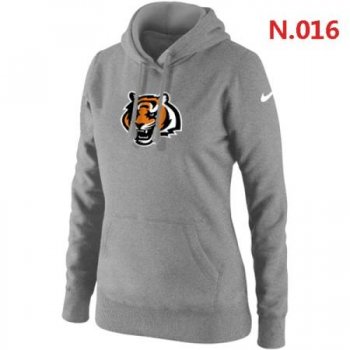 Cincinnati Bengals Women's Nike Club Rewind Pullover Hoodie ?C Light grey 2