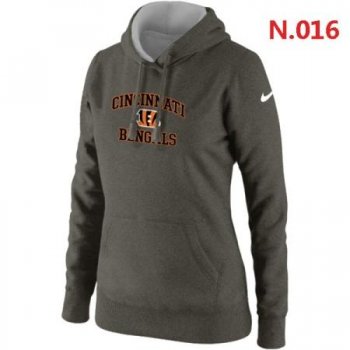 Cincinnati Bengals Women's Nike Heart & Soul Pullover Hoodie Dark grey