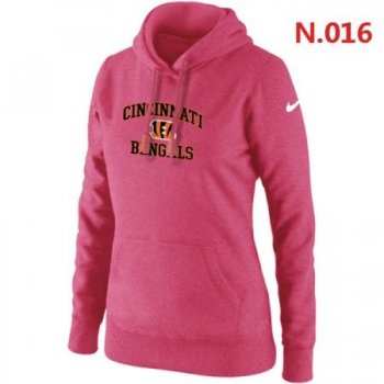 Cincinnati Bengals Women's Nike Heart & Soul Pullover Hoodie Pink