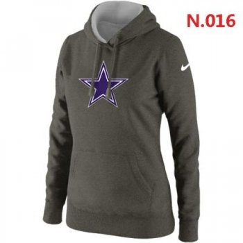 Dallas cowboys Women's Nike Club Rewind Pullover Hoodie ?C Dark grey