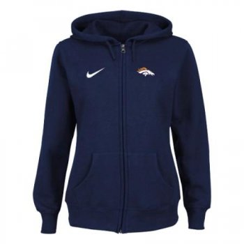 Denver Broncos Ladies Tailgater Full Zip Hoodie - Blue