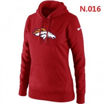 Denver Broncos Women's Nike Club Rewind Pullover Hoodie ?C Red