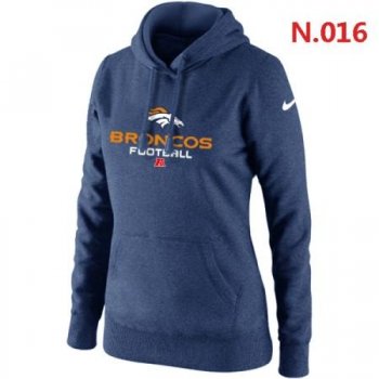 Denver Broncos Women's Nike Critical Victory Pullover Hoodie Dark blue