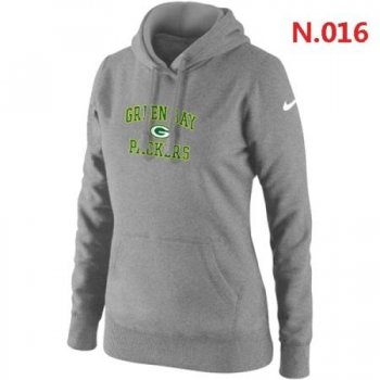 Green Bay Packers Women's Nike Heart & Soul Pullover Hoodie Light grey