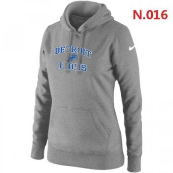 Detroit Lions Women's Nike Heart & Soul Pullover Hoodie Light grey