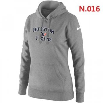 Houston Texans Women's Nike Heart & Soul Pullover Hoodie Light grey