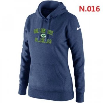 Green Bay Packers Women's Nike Heart & Soul Pullover Hoodie Dark blue