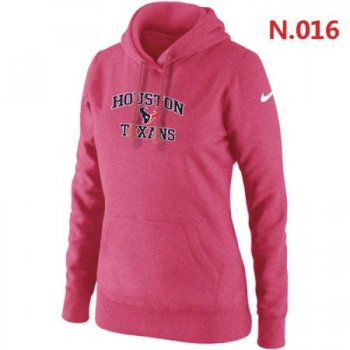 Houston Texans Women's Nike Heart & Soul Pullover Hoodie Pink