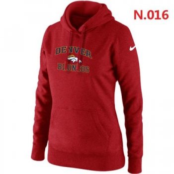 Denver Broncos Women's Nike Heart & Soul Pullover Hoodie Red